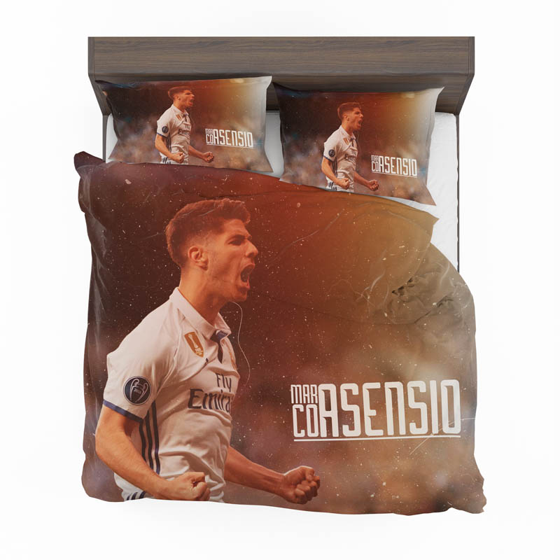 Marco Asensio Read Madrid Spain Footballer Duvet Cover and Pillowcase Set Bedding Set