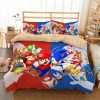 Mario Sonic Duvet Cover and Pillowcase Set Bedding Set