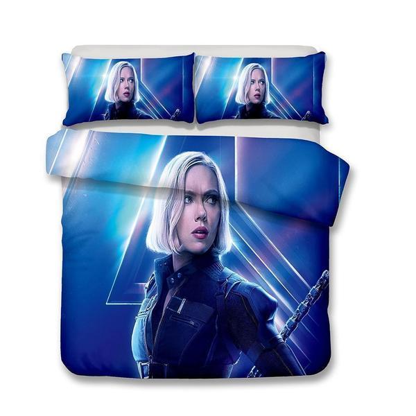 Marvel Avengers 3 Natasha Romanoff Duvet Cover and Pillowcase Set Bedding Set