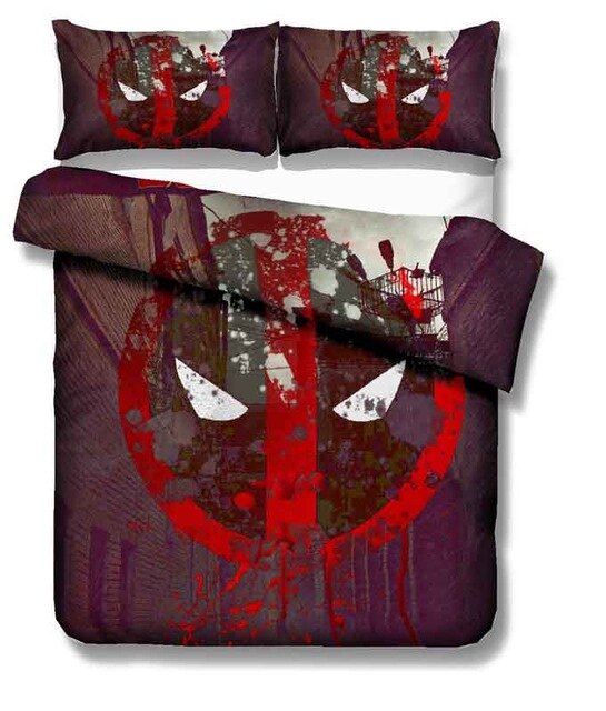 Marvel Deadpool 2212 Duvet Cover and Pillowcase Set Bedding Set