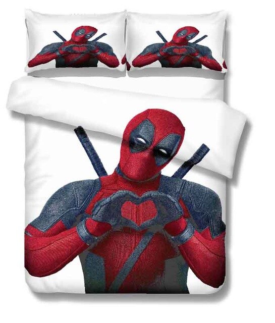 Marvel Deadpool 2213 Duvet Cover and Pillowcase Set Bedding Set