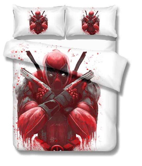 Marvel Deadpool 2216 Duvet Cover and Pillowcase Set Bedding Set