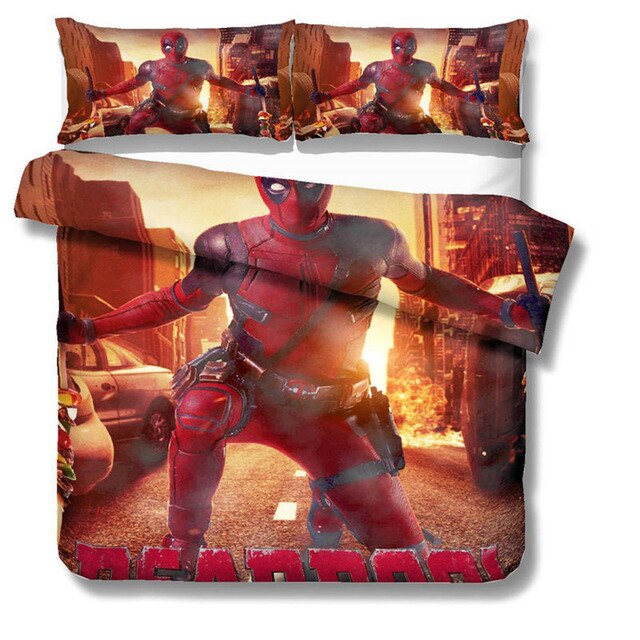 Marvel Deadpool 226 Duvet Cover and Pillowcase Set Bedding Set