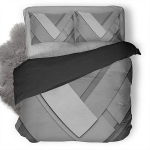 Material Design Grey Po Duvet Cover and Pillowcase Set Bedding Set