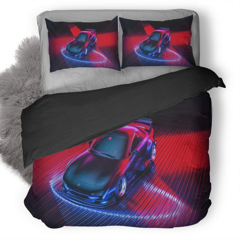 Mazda Rx7 Retro Digital Art 94 Duvet Cover and Pillowcase Set Bedding Set