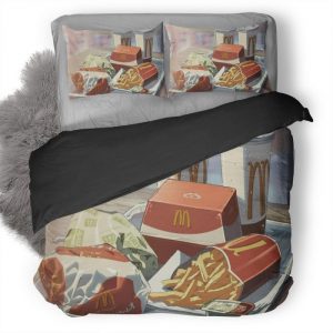 Mcdonalds Minimalism Wide Duvet Cover and Pillowcase Set Bedding Set