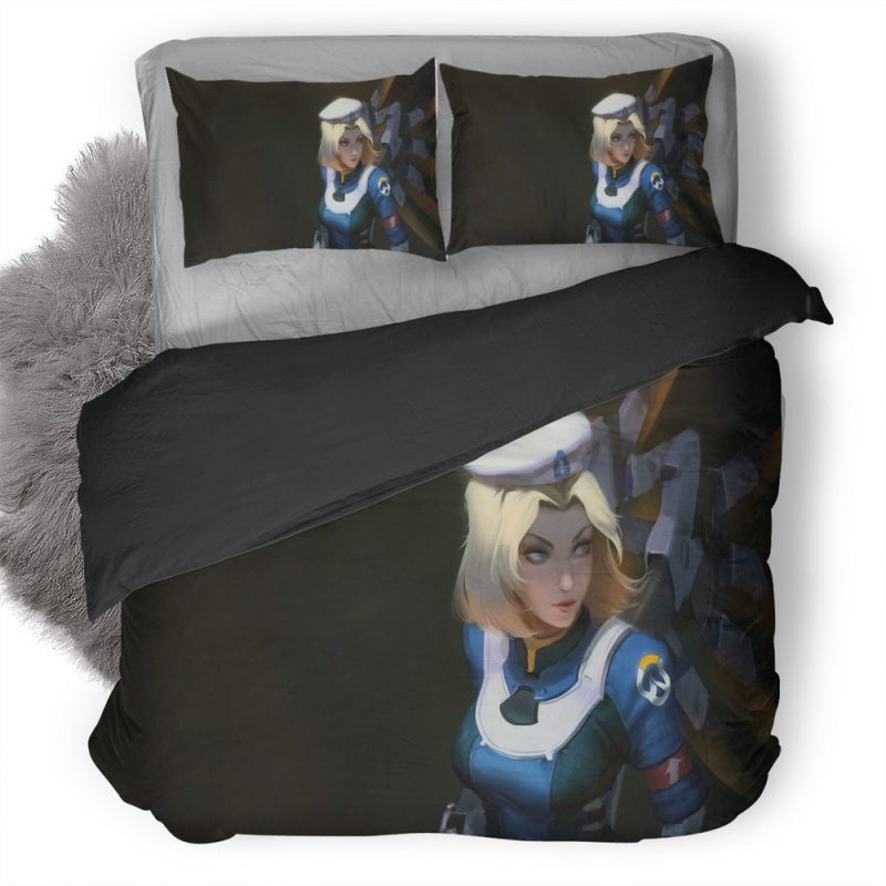 Mercy Overwatch Artwork 5 Pic Duvet Cover and Pillowcase Set Bedding Set