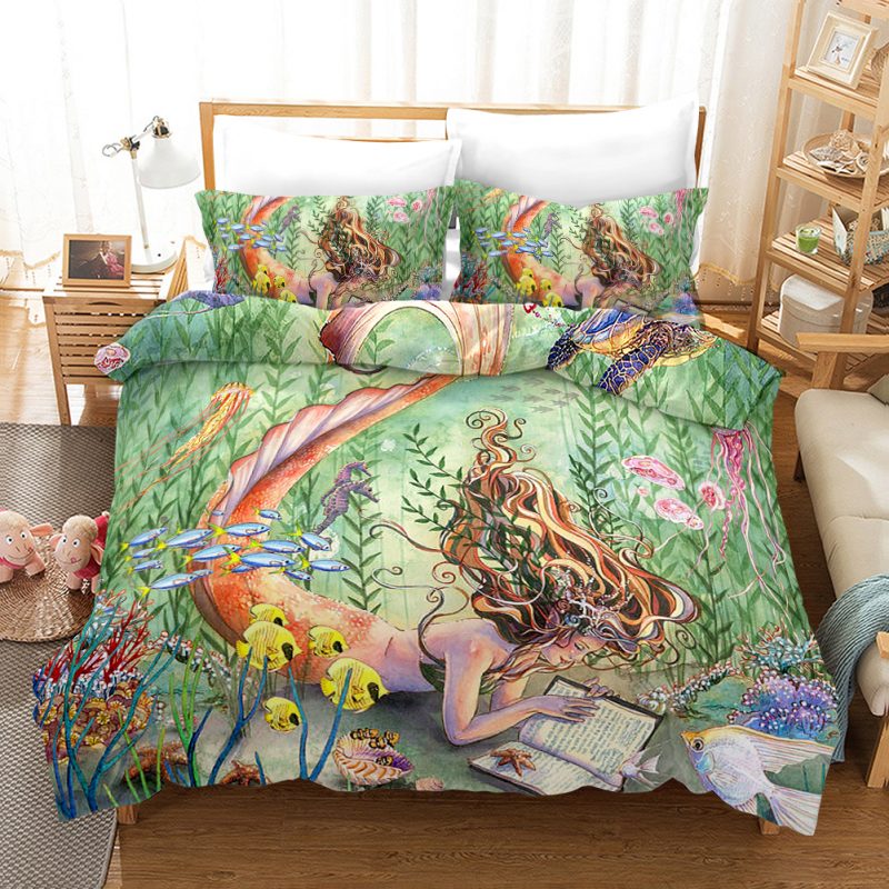 Mermaid 11 Duvet Cover and Pillowcase Set Bedding Set