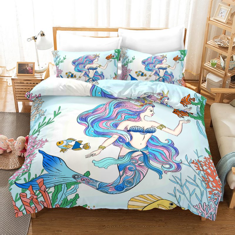 Mermaid 12 Duvet Cover and Pillowcase Set Bedding Set