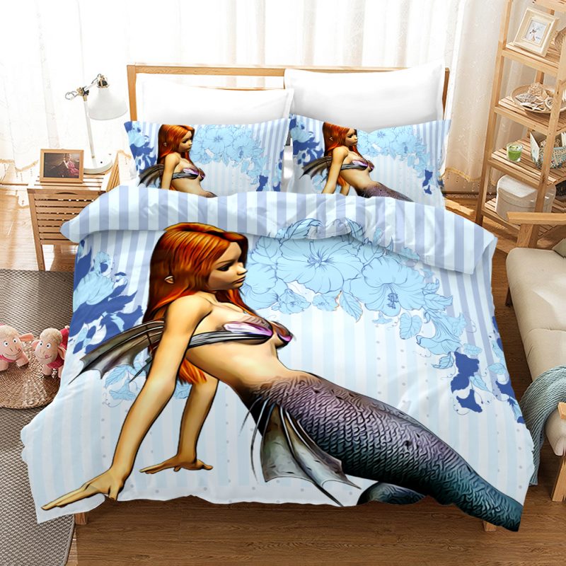 Mermaid 8 Duvet Cover and Pillowcase Set Bedding Set