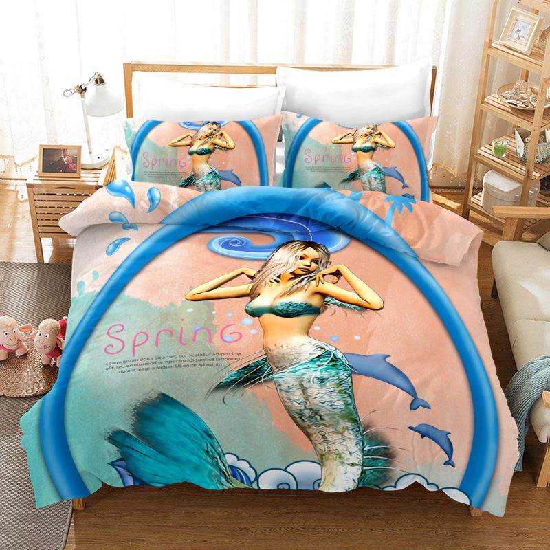 Mermaid 9 Duvet Cover and Pillowcase Set Bedding Set