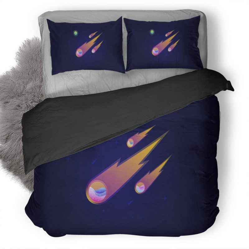 Meteors Mininimalist 42 Duvet Cover and Pillowcase Set Bedding Set