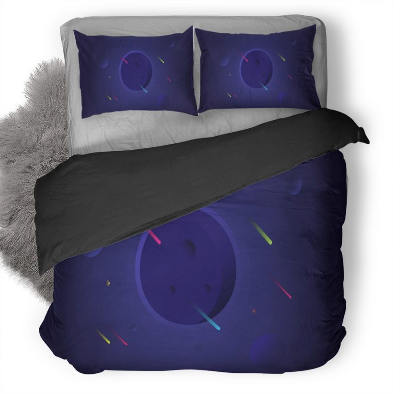 Meteors Stars Minimalism Digital Art F6 Duvet Cover and Pillowcase Set Bedding Set