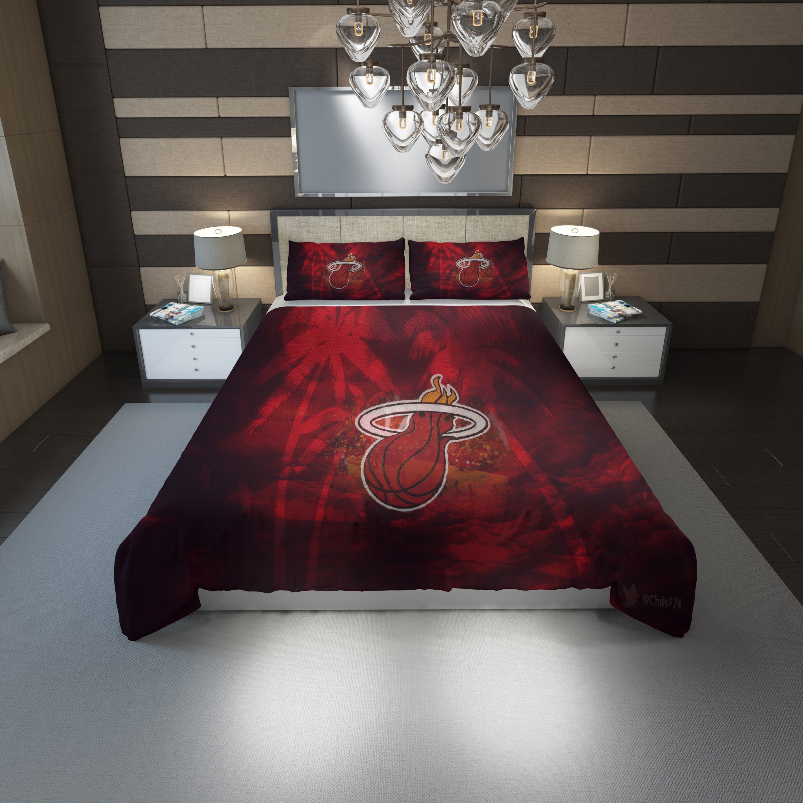 Miami Heat Hd Duvet Cover and Pillowcase Set Bedding Set 1192