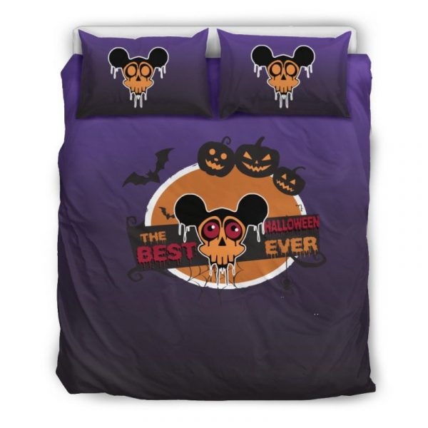 Mickey Skull Halloween Duvet Cover and Pillowcase Set Bedding Set