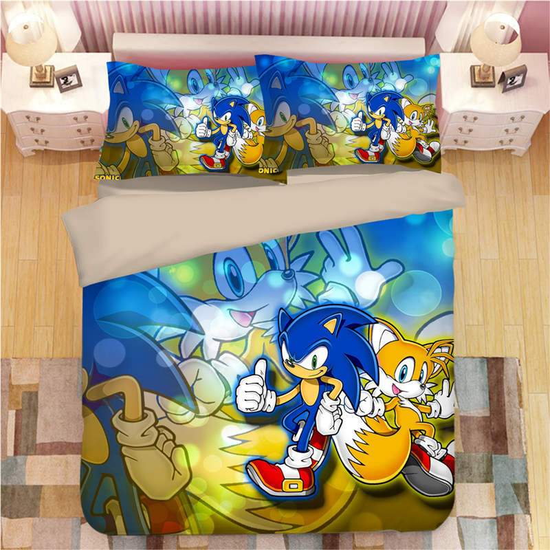 Miles â€œTailsâ€ Prower $ Sonic The Hedgehog Game Duver Duvet Cover and Pillowcase Set Bedding Set