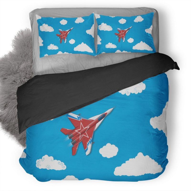 Military Aircraft Minimalism Hm Duvet Cover and Pillowcase Set Bedding Set