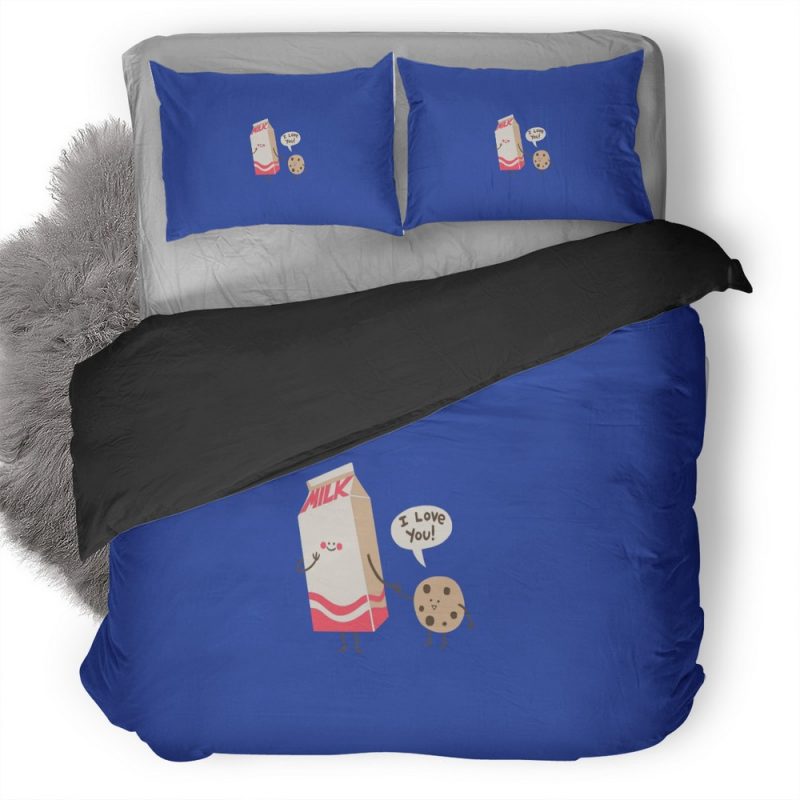 Milk Cookie Love Minimalism On Duvet Cover and Pillowcase Set Bedding Set