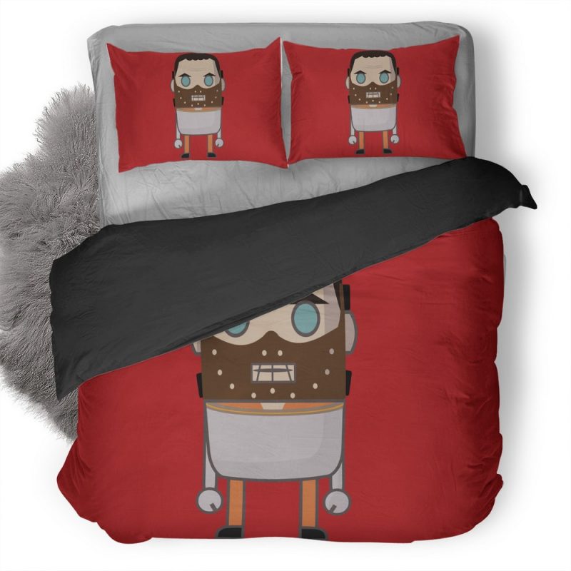 Mime Hannibal Lecter 2K Duvet Cover and Pillowcase Set Bedding Set