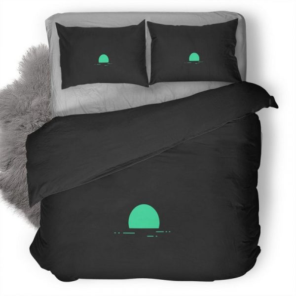 Minimalism Green Sun Qy Duvet Cover and Pillowcase Set Bedding Set