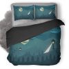 Minimalism Mountains Lighthouse Clouds L1 Duvet Cover and Pillowcase Set Bedding Set