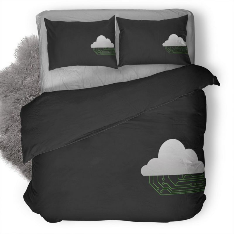 Minimalism Technology Cloud Duvet Cover and Pillowcase Set Bedding Set