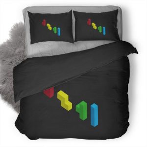 Minimalism Tetris Qhd Duvet Cover and Pillowcase Set Bedding Set