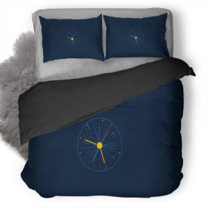 Minimalist Clock Pd Duvet Cover and Pillowcase Set Bedding Set