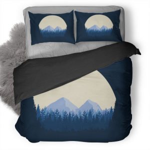 Minimalist Mountains 19 Duvet Cover and Pillowcase Set Bedding Set