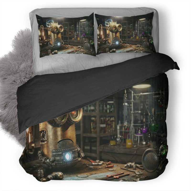 Minions Robot Steampunk Go Duvet Cover and Pillowcase Set Bedding Set