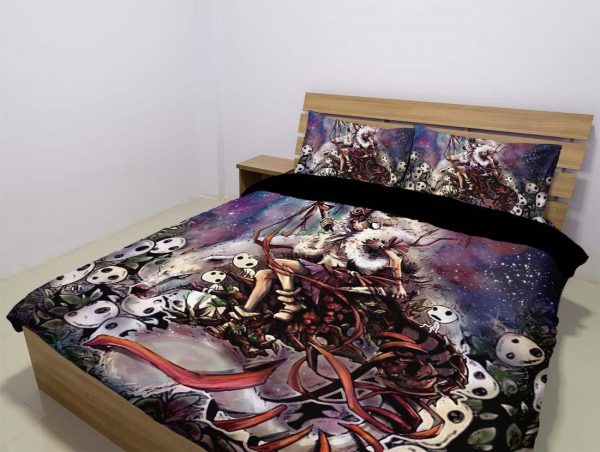 Mononoke Hime Duvet Cover and Pillowcase Set Bedding Set