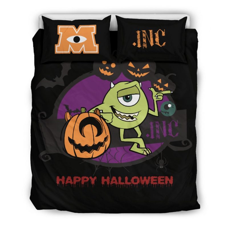 Monster Inc Happy Halloween Duvet Cover and Pillowcase Set Bedding Set