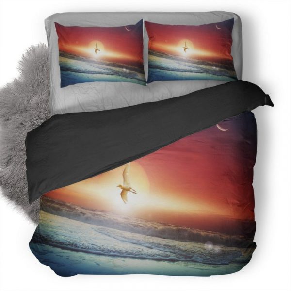 Moon Sun Art Duvet Cover and Pillowcase Set Bedding Set