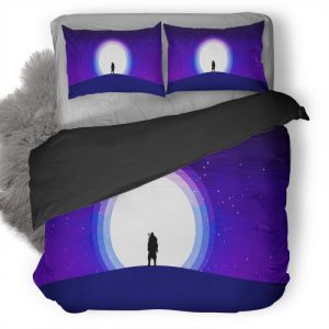 Moon Warrior Purple Sky 2Q Duvet Cover and Pillowcase Set Bedding Set