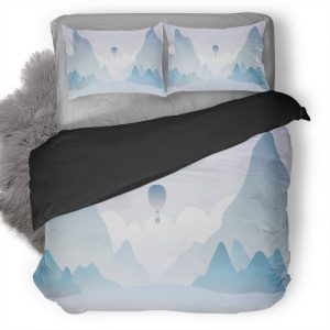 Morning Minimal Landscape Aj Duvet Cover and Pillowcase Set Bedding Set