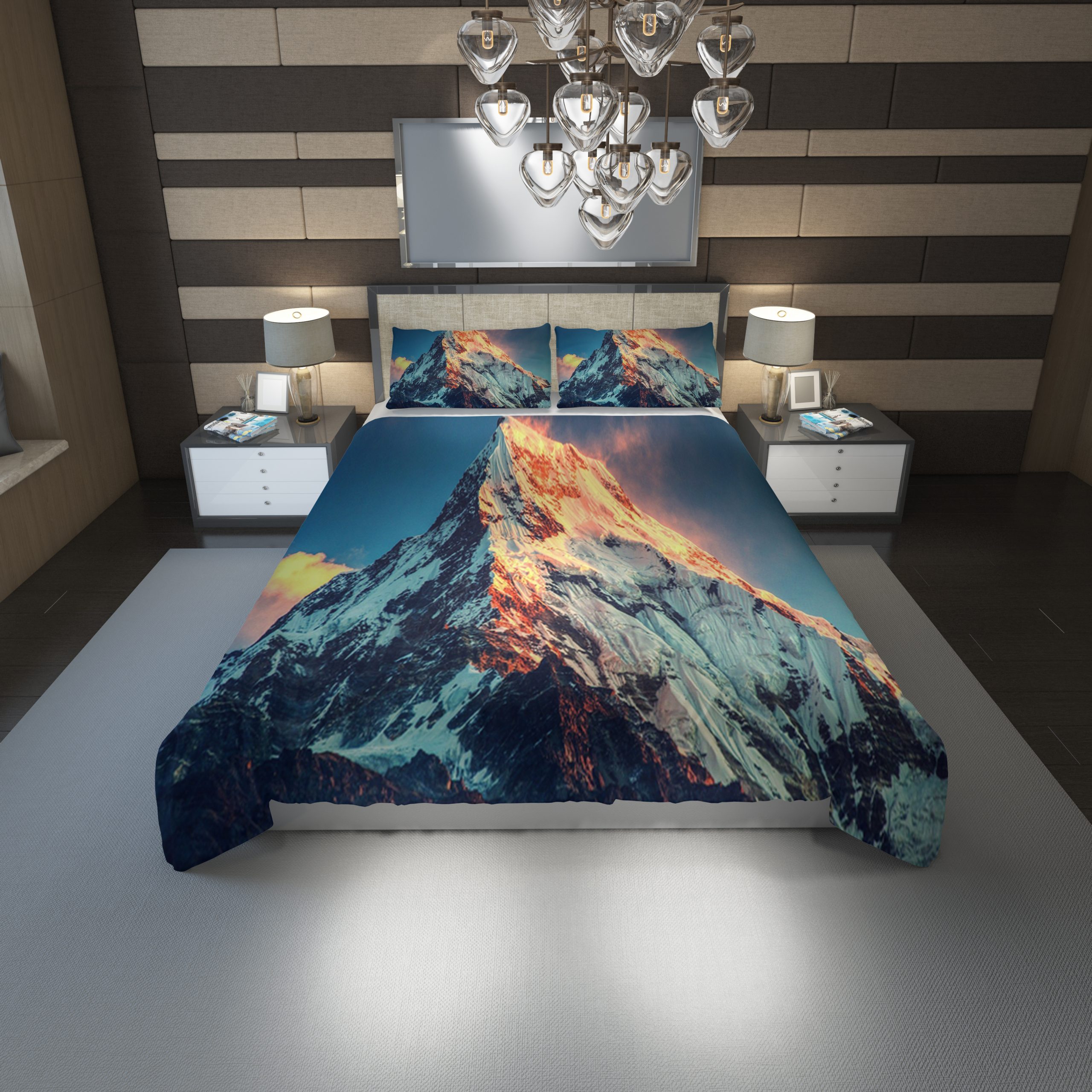 Mount Everest Wallpaper Duvet Cover and Pillowcase Set Bedding Set 1158