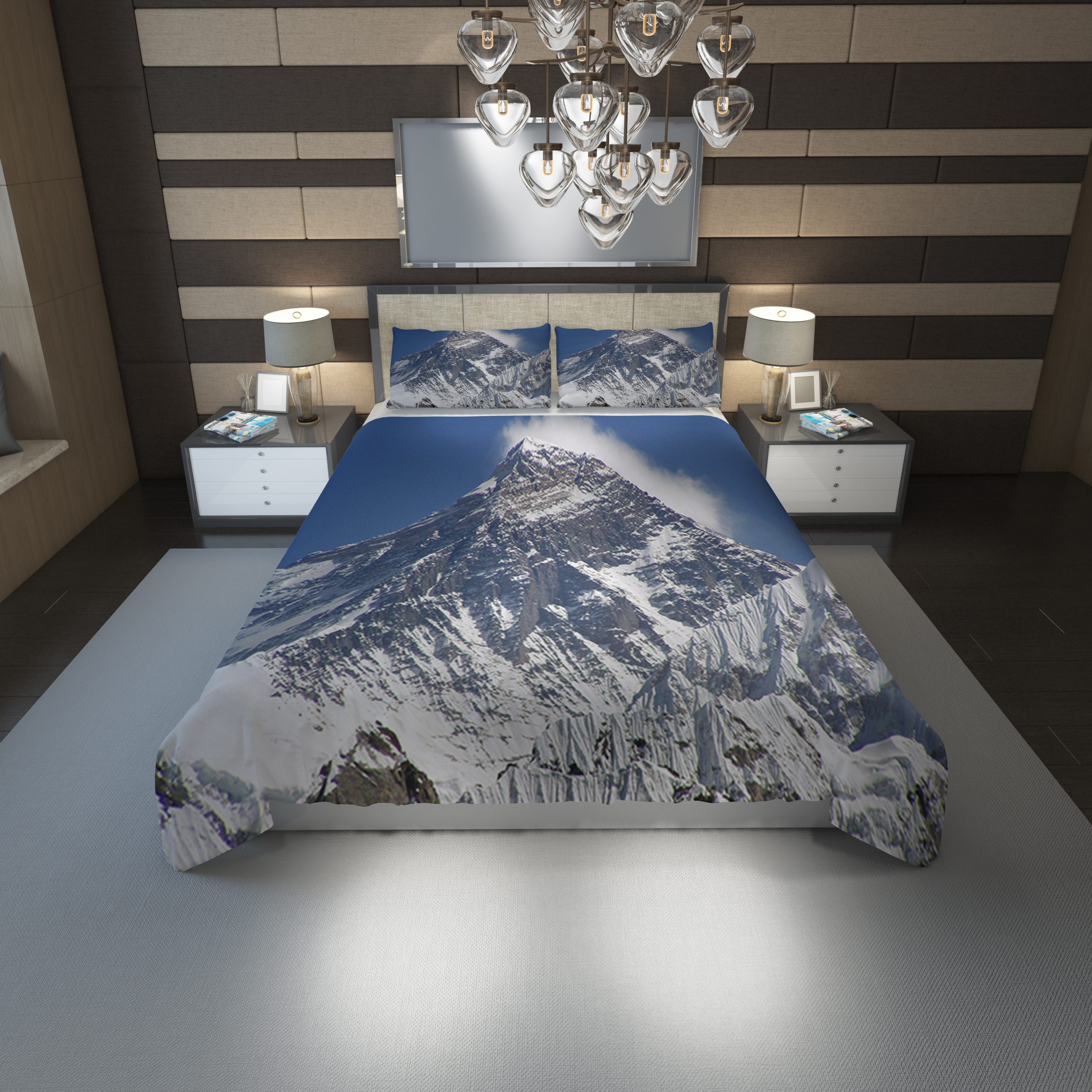 Mount Everest Wallpaper Duvet Cover and Pillowcase Set Bedding Set 1159