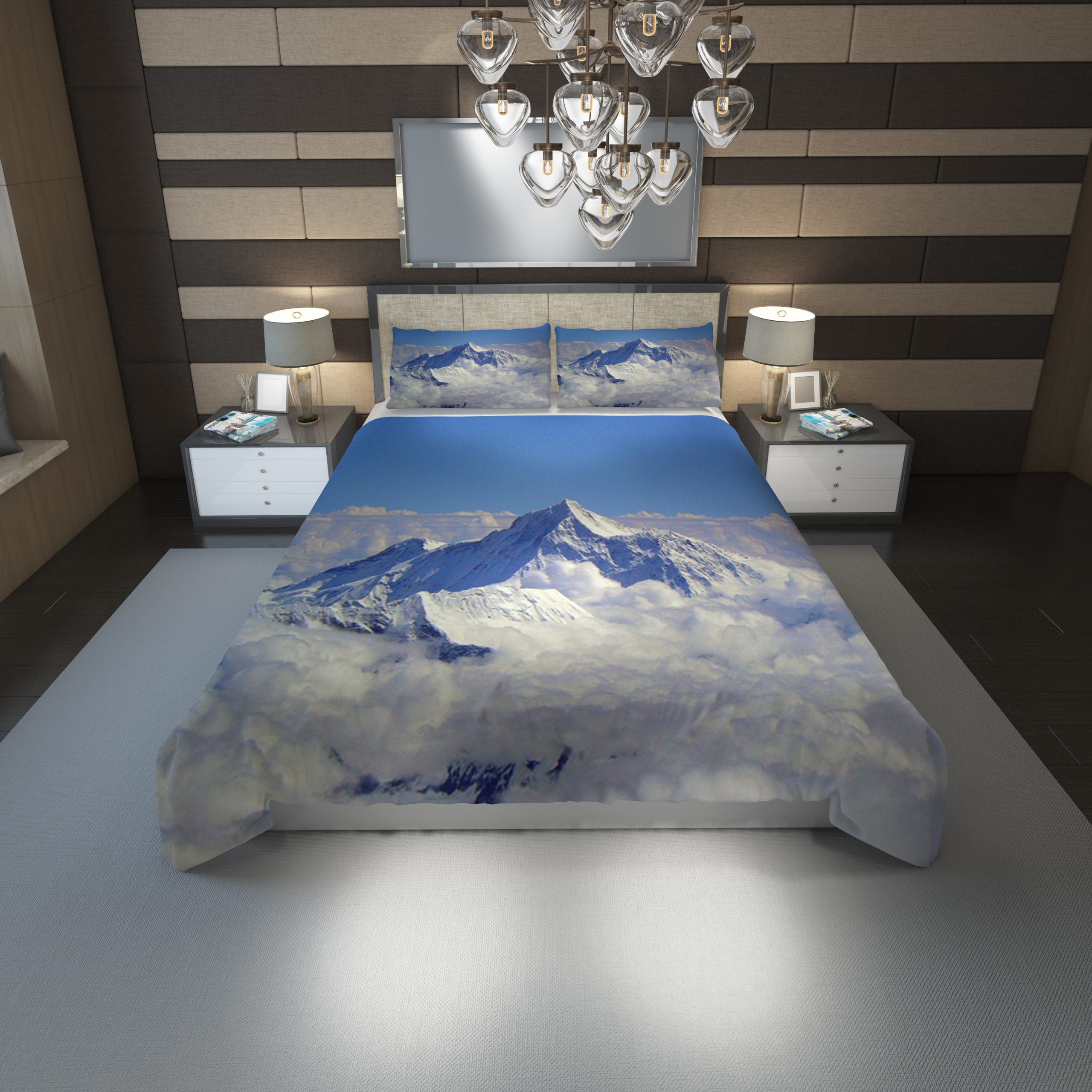 Mount Everest Wallpaper Duvet Cover and Pillowcase Set Bedding Set 1160