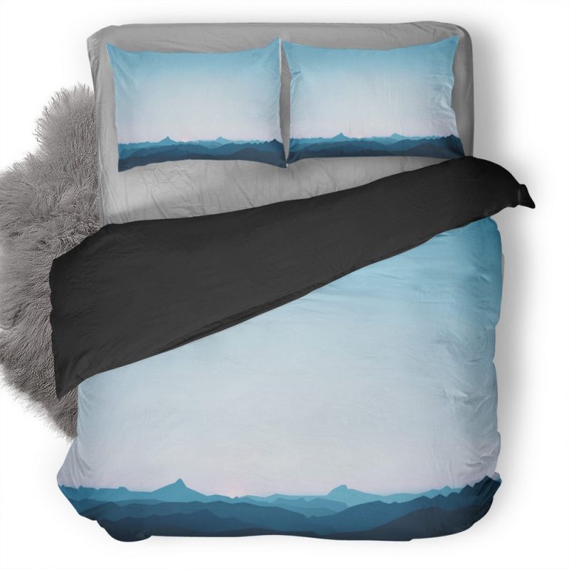 Mountains Landscape Minimalism 0Y Duvet Cover and Pillowcase Set Bedding Set