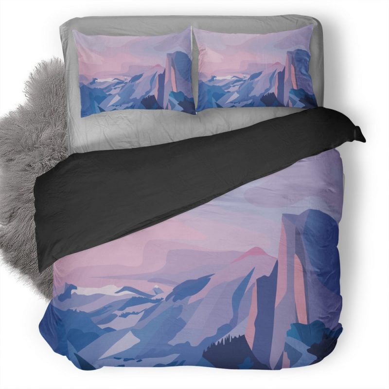 Mountains Minimalism 16 Duvet Cover and Pillowcase Set Bedding Set