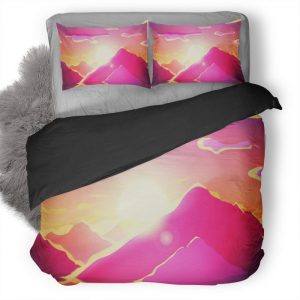 Mountains Valley Minimalist 5E Duvet Cover and Pillowcase Set Bedding Set