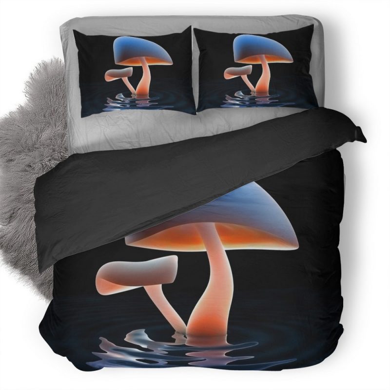 Mushroom Art Duvet Cover and Pillowcase Set Bedding Set