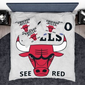 NBA Chicago Bulls Duvet Cover and Pillowcase Set Bedding Set 947