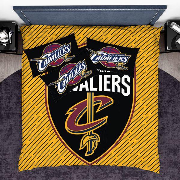 NBA Cleveland Cavaliers Duvet Cover and Pillowcase Set Bedding Set