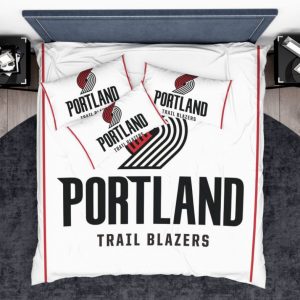 NBA New Portland Trail Blazers Duvet Cover and Pillowcase Set Bedding Set