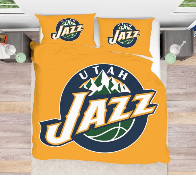 NBA Utah Jazz Duvet Cover and Pillowcase Set Bedding Set