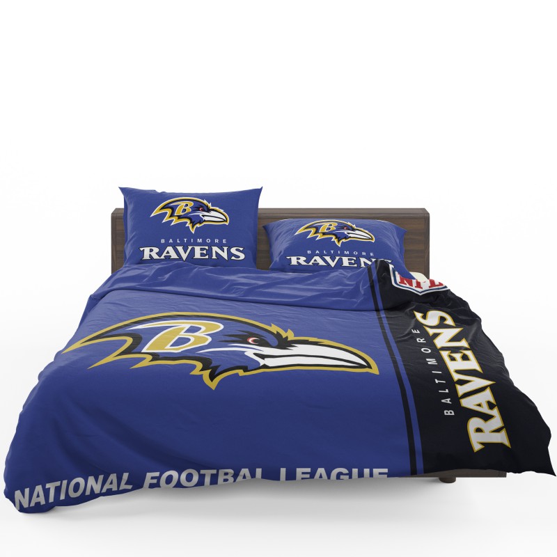 NFL Baltimore Ravens Duvet Cover and Pillowcase Set Bedding Set