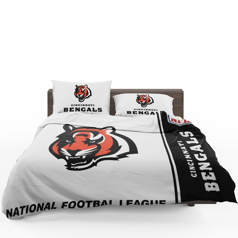 NFL Cincinnati Bengals Duvet Cover and Pillowcase Set Bedding Set