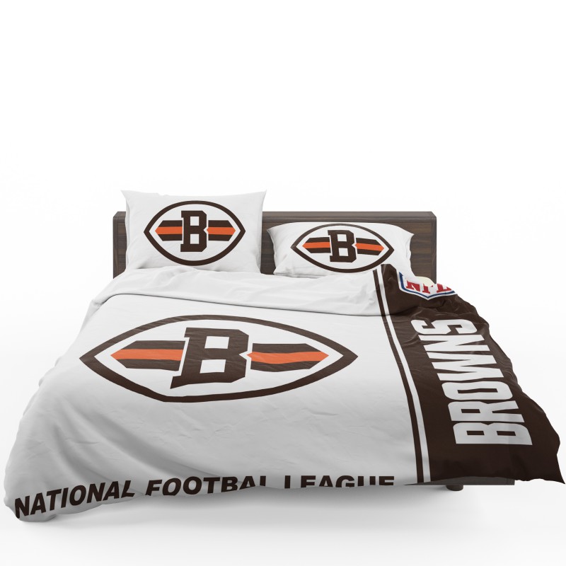 NFL Cleveland Browns Duvet Cover and Pillowcase Set Bedding Set