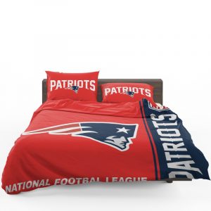 NFL New England Patriots Duvet Cover and Pillowcase Set Bedding Set